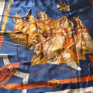 Blue XL Silk Scarf